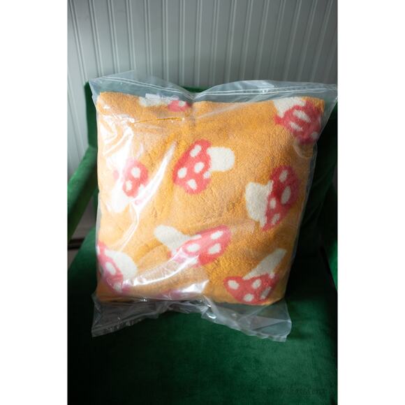 SALE Urban Outfitters Amped Fleece Overstuffed Throw Pillow NEW Mushroom - Picture 3 of 3